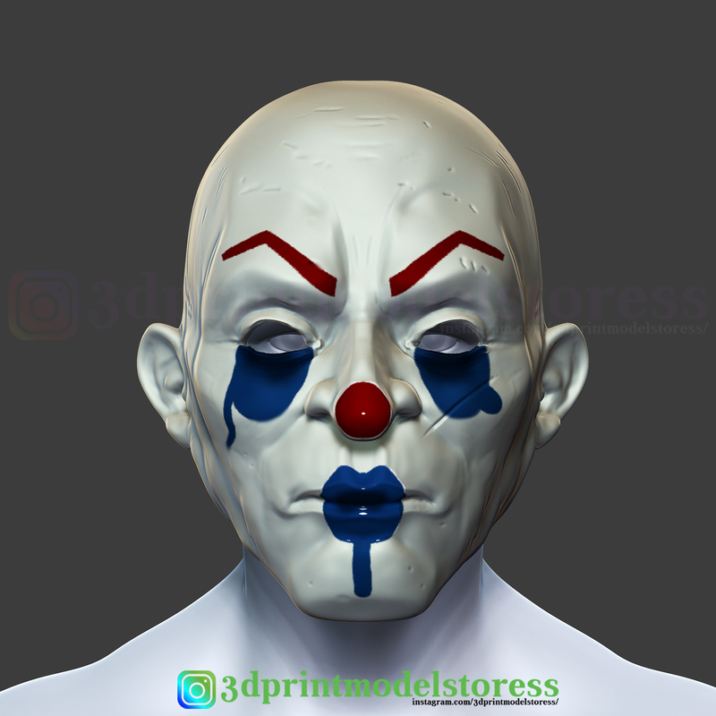 Joker Henchmen Dark Knight Clown Mask Costume Helmet 