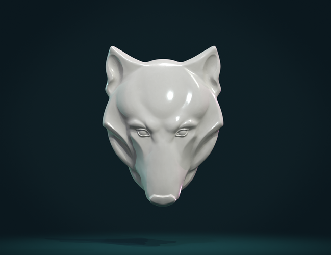Wolf head relief 3D Print 266000
