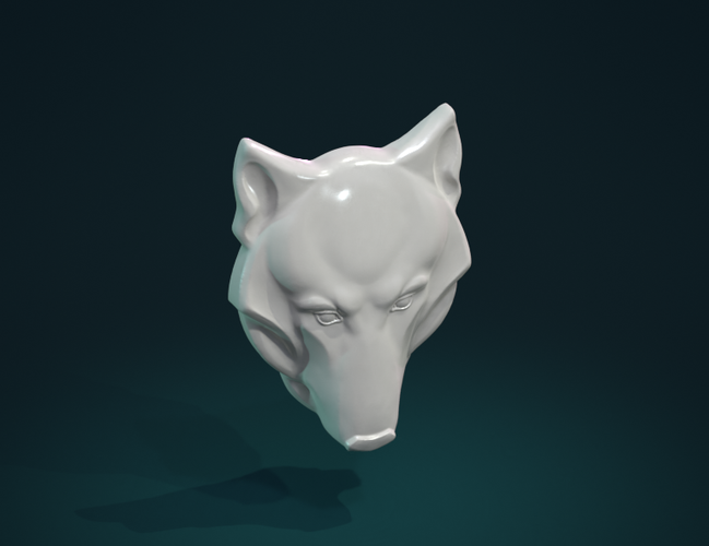 Wolf head relief 3D Print 266001