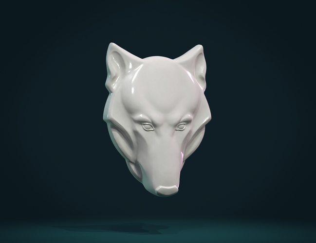 Wolf head relief 3D Print 266002