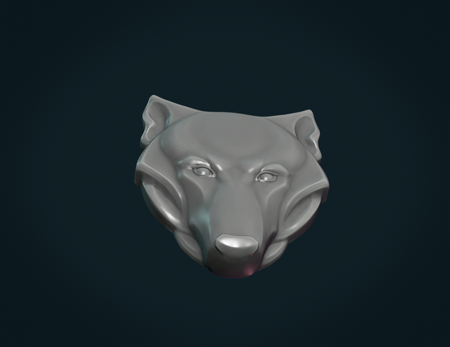 Wolf head relief 3D Print 266005