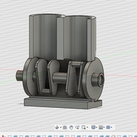 Small 2 cylinder engine (model) 3D Printing 266061