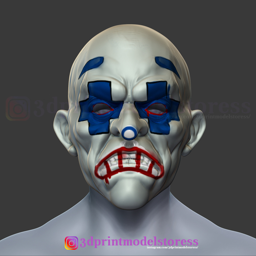 Henchmen Dark Knight Clown Joker Mask Costume Helmet  3D Print 266127