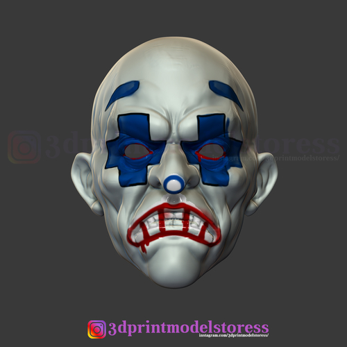 Henchmen Dark Knight Clown Joker Mask Costume Helmet  3D Print 266128