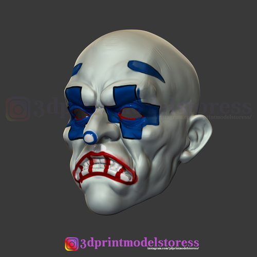 Henchmen Dark Knight Clown Joker Mask Costume Helmet  3D Print 266129