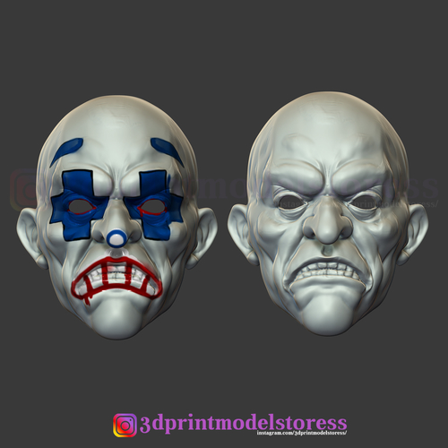 Henchmen Dark Knight Clown Joker Mask Costume Helmet  3D Print 266135