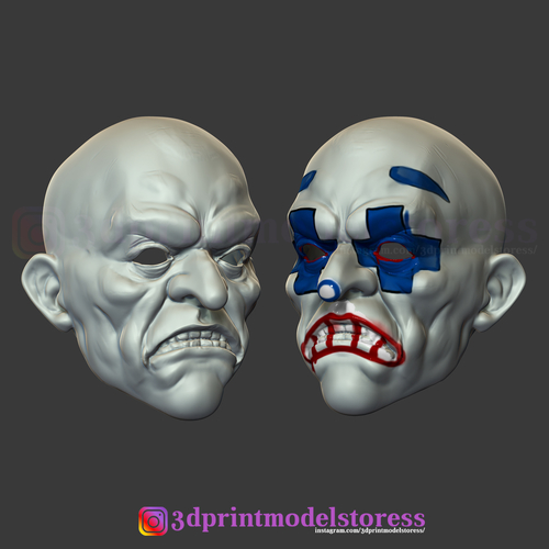 Henchmen Dark Knight Clown Joker Mask Costume Helmet  3D Print 266136