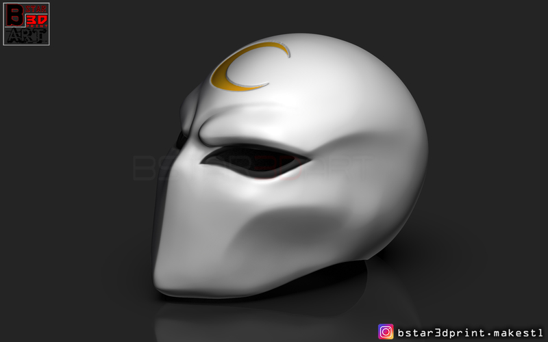 3D Printed Marvel Moon Knight Themed Riddell Speedflex Mini 