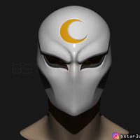 Moon Knight Mask - Marvel Comic helmet 3D print model - Thumbnail 11