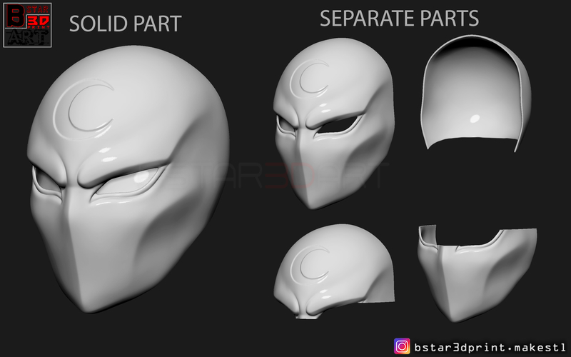Moon Knight Mask - Marvel Comic helmet 3D print model 3D Print 266177