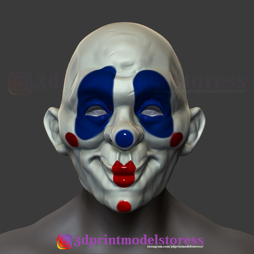Henchmen Dark Knight Clown Joker Mask Costume Helmet 3D Print 266301