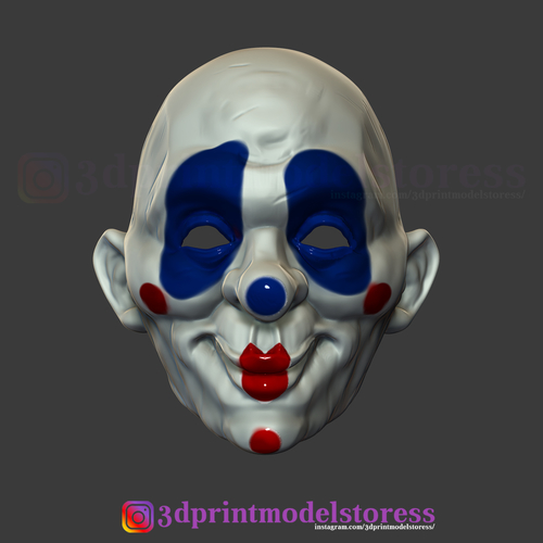 Henchmen Dark Knight Clown Joker Mask Costume Helmet 3D Print 266302
