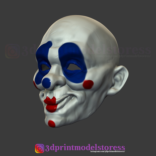 Henchmen Dark Knight Clown Joker Mask Costume Helmet 3D Print 266303