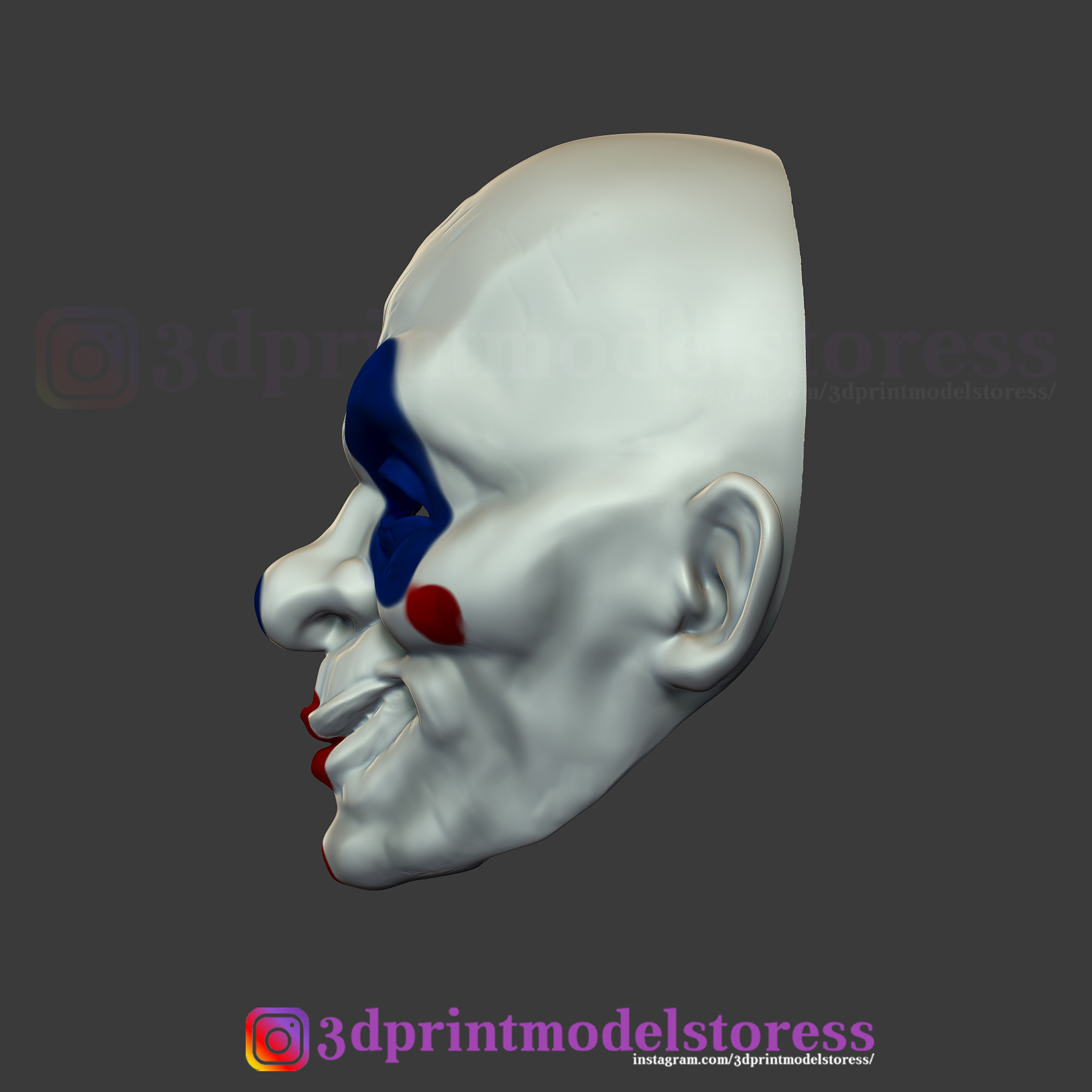 henchmen dark knight clown joker mask costume helmet Modelo de Impressão 3D  in Brinquedos 3DExport