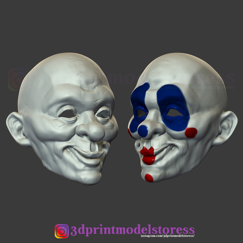 Henchmen Dark Knight Clown Joker Mask Costume Helmet 3D Print 266309