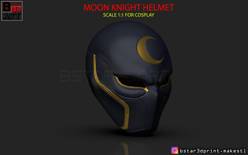The Moon Knight Helmet - Marvel Mask High quality 3D print model