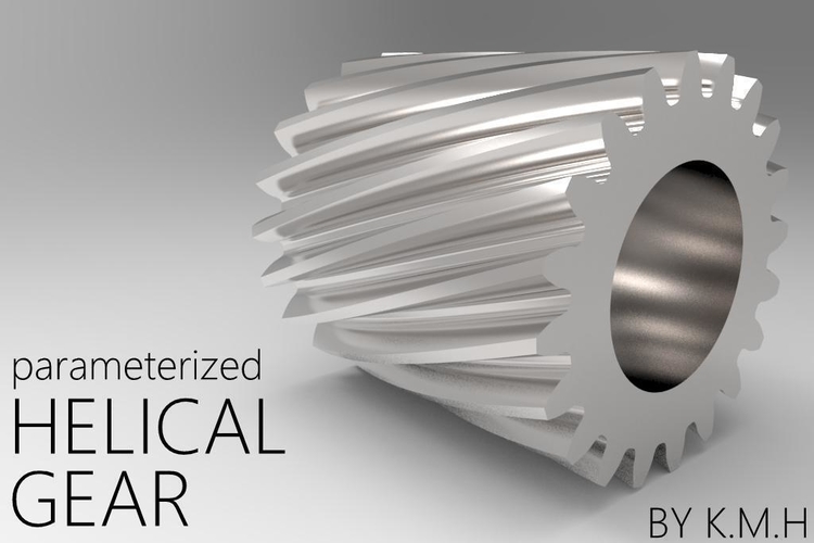 helical gear 3D Print 266377