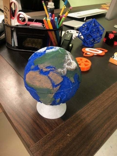 Earth Relief Globe 3D Print 266394