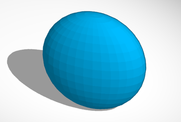 squished ball (made on Autodesk® Tinkercad ™️) 3D Print 266493