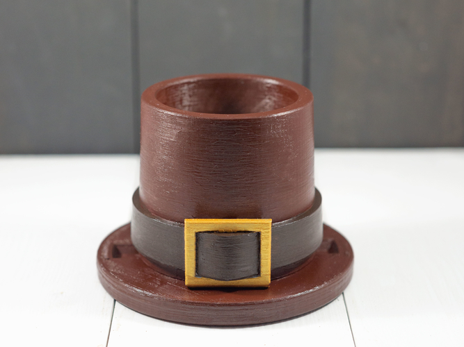 Pilgrim Hat Planter 3D Print 266550