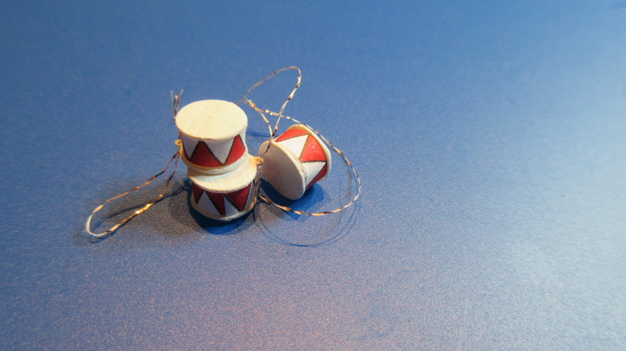 Miniature Christmas Drums 3D Print 266586