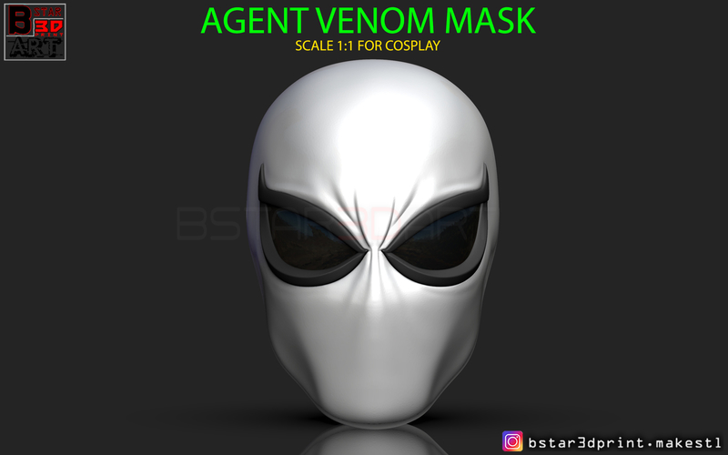 The Agent Venom Mask - Marvel Helmet 3D print model