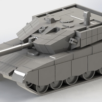 Small Chinese ZTZ-99A Main Battle Tank 3D Printing 266714