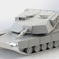 Small M1A1 ablums Main Battle Tank 3D Printing 266724