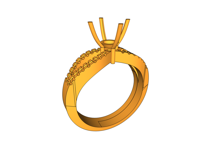 Stone sitting ready 16mm ring 3D Print 266734