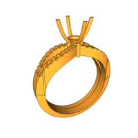 Stone sitting ready 16mm ring - Thumbnail 1
