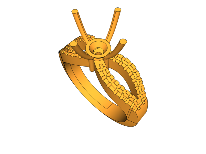 Stone sitting ready 16mm ring 3D Print 266736