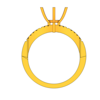 Stone sitting ready 16mm ring - Thumbnail 5