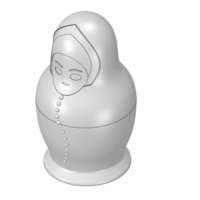 nesting doll Gift Jewelry game Box 3D print model  - Thumbnail 9