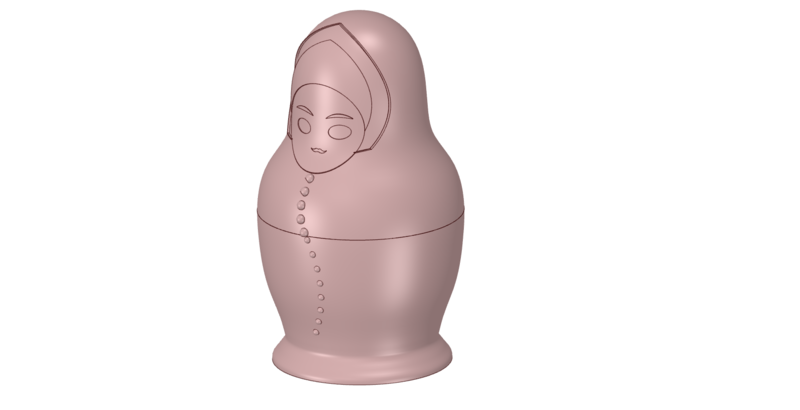 nesting doll Gift Jewelry game Box 3D print model 