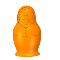 nesting doll Gift Jewelry game Box 3D print model  - Thumbnail 22
