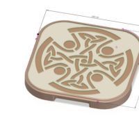 tray board for cutting stand with celtic pattern 3d - Thumbnail 2