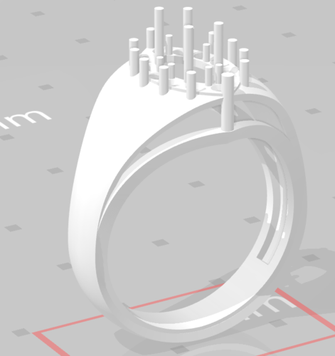 Ring with stones 3D Print 267077