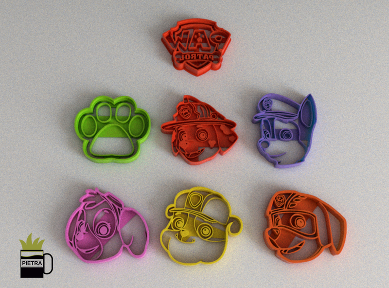 MOLDE CORTANTE PARA GALLETAS FONDANT PAW PATROL