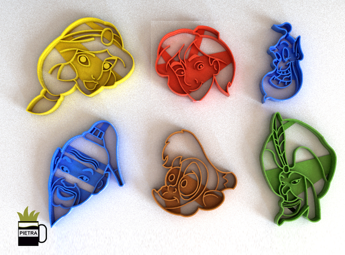 Molde Cortante para Galletas Fondant Aladdin Disney  3D Print 267336
