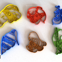 Small Molde Cortante para Galletas Fondant Aladdin Disney  3D Printing 267336