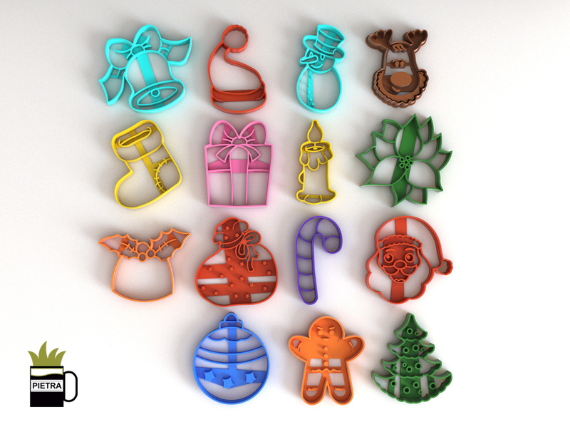 NAVIDAD MOLDE CORTANTE PARA GALLETAS FONDANT NAVIDAD