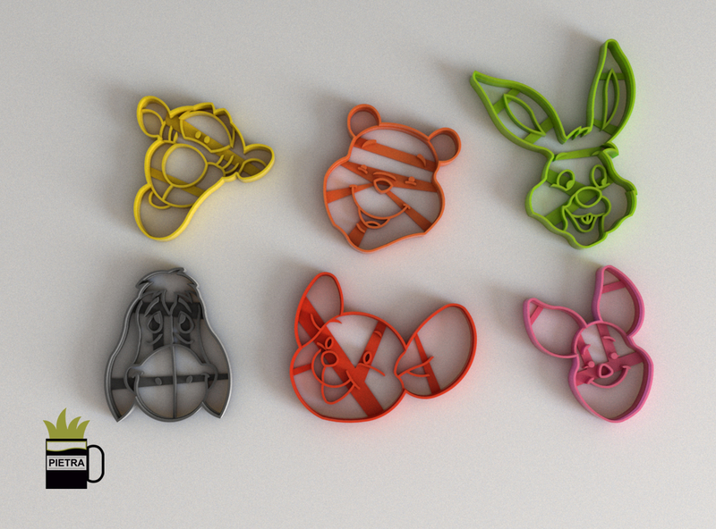 WINNIE POOH MOLDE CORTANTE PARA GALLETAS FONDANT 