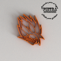 DRAGON BALL GOKU MOLDE CORTANTE PARA GALLETAS FONDANT  - Thumbnail 3