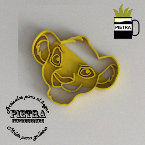 EL REY LEON MOLDE CORTANTE PARA GALLETAS FONDANT  3D Print 267415