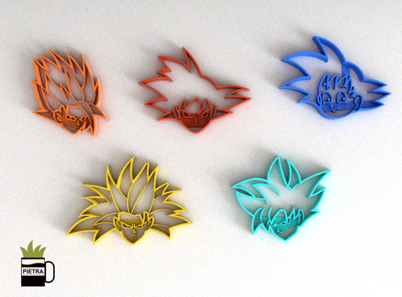 DRAGON BALL GOKU MOLDE CORTANTE PARA GALLETAS FONDANT 