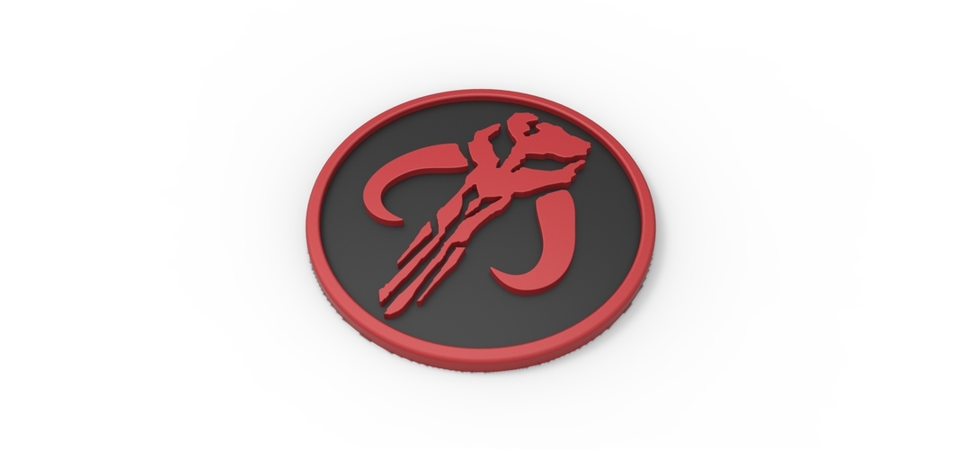 3D printable Mandalorian logo