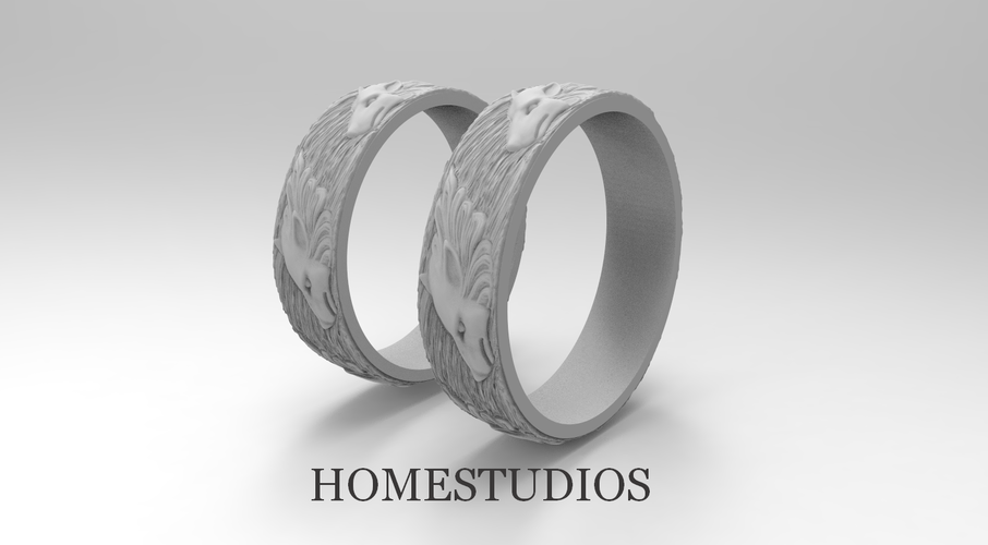 RINGS WOLFS 3D print model