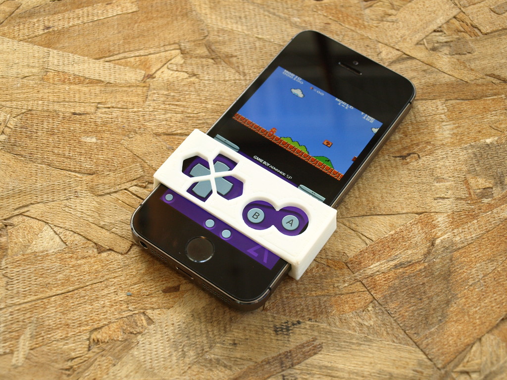 3d Printed Gameboy Button Faceplate For Iphone Gba4ios By 3dbrooklyn Pinshape
