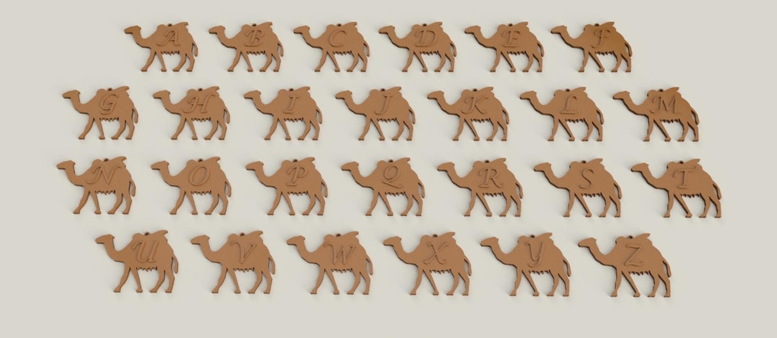 CHRISTMAS CAMEL 3D letters stl file