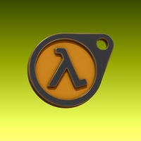 Small Half Life Logo Keychain 3D Printing 267722
